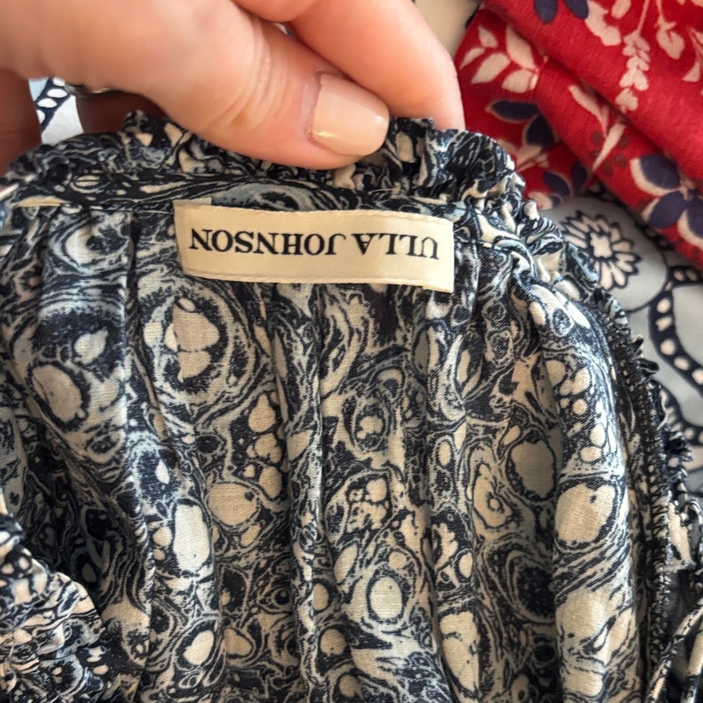 Ulla Johnson Blue Patterned Top - image 2
